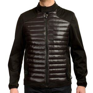 Scuderia Ferrari Men's Black Down Softshell Biker Parka Jacket US L IT 52